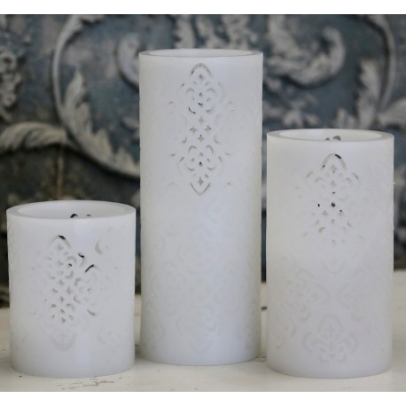 Battery candles "Flower" white