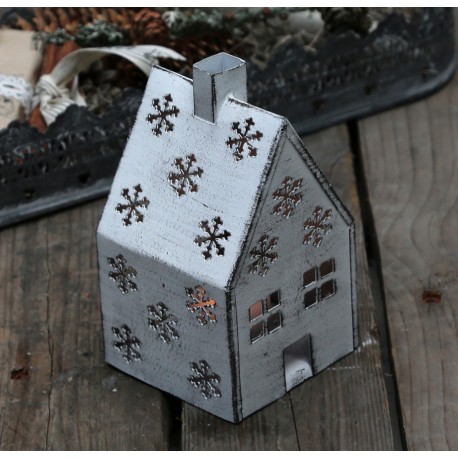 Candle house (X16) w. snowflakes