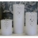 Battery candle "Lace" white