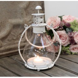 French lantern antique white