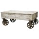 Frencoffee table on wheels antique