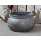 French flower pot w. Handle antique zinc