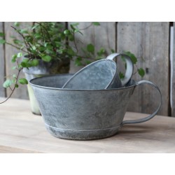 French flower pot w. Handle