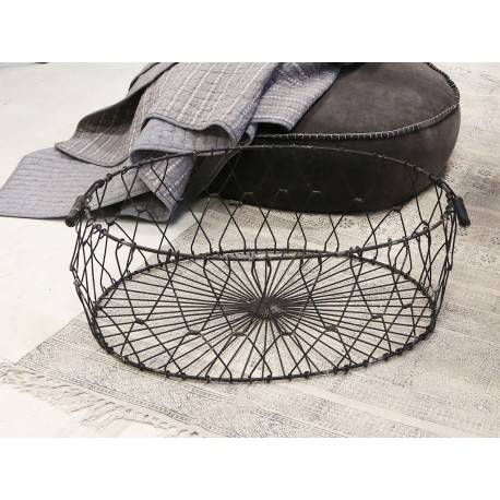 Old fil de fer Basket foldable