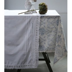 Lace tablecloth white 100% cotton