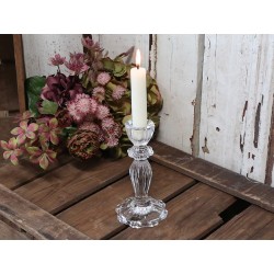 Candle holder w. grooves