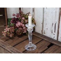 Candle holder w. grooves