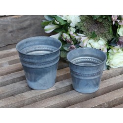 Flowerpot w. pearledge set of 2