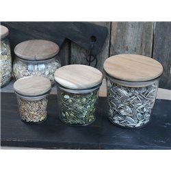 Vallet Storage jar (S20) w. wooden lid