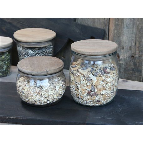 Vallet Storage jar (S20) w. wooden lid