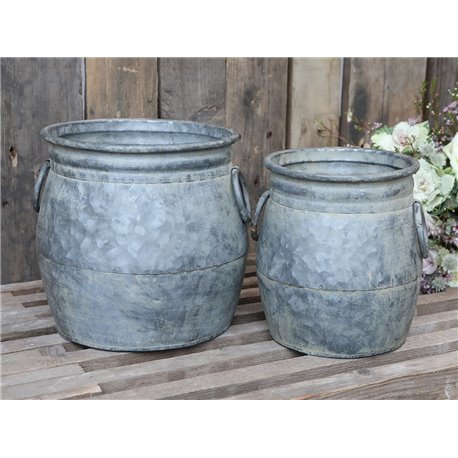 Flower pots f. deco set of 2