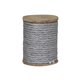 Jute ribbon on wooden spool antique grey