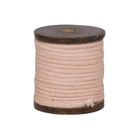 Cotton band on wooden spool antique rose