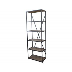 French Bookcase w. 5 wooden shelves