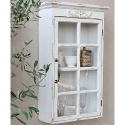 Szafka Ścienna Chic Antique Przeszklona z Dekorem