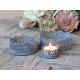 Candle Trays w. flower edge set of 3