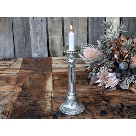 Candlestick w. grooves f. dinner candles