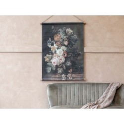 Canvas for hanging w. floral print