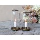 Glass Bell w. candlestick