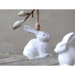 Rabbit in wood for hanging