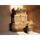 Boxes in French wicker set of 3