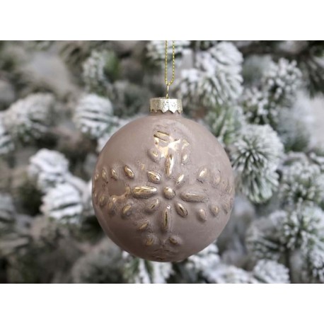 Christmas Bauble w. gold pattern