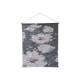 Canvas for hanging w. floral motif