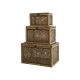 Boxes in French wicker set of 3