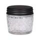 Storage jar w. pattern & black lid