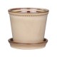 N?mes Flowerpot w. pearl edge & saucer