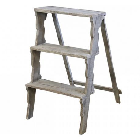 Ladder (S20) w. 3 steps recycled wood