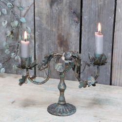 Candlestick with leaves