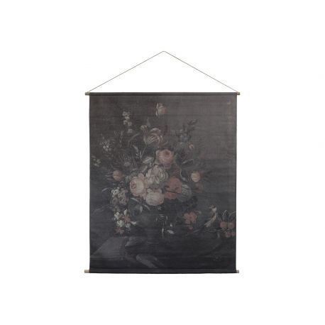 Canvas for hanging w. floral print
