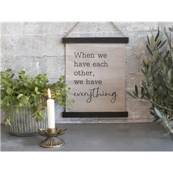 Canvas for hanging w. text