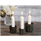 Candlesticks w. grooves set of 3