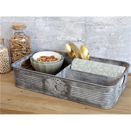 Tray w. 4 compartments