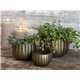 Flowerpot w. grooves set of 3