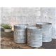 Flowerpot w. grooves set of 3