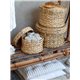 Wicker Basket w. lid set of 3