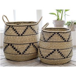Basket w. pattern set of 2