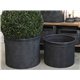 Flowerpots w. grooves set of 2