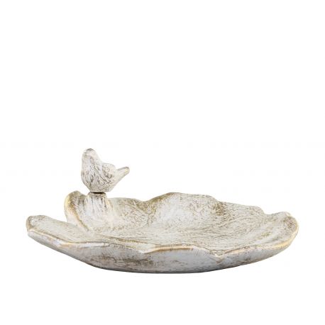 Vittel Birdbath w. golden pattern