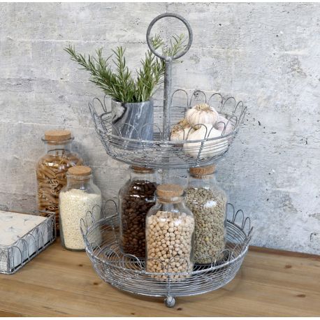 Centrepiece w. 2 fil de fer baskets