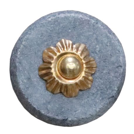 Marble Knob w. brass decor