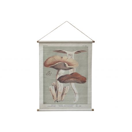 Canvas for hanging w. mushrooms