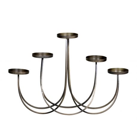 Candlestick w. 5 holders for pillar candle