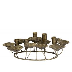 Candlestick w. leaves & 5 holders