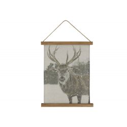 Canvas w. red deer for hanging