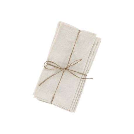 Cloth Napkin w. gold print set of 4