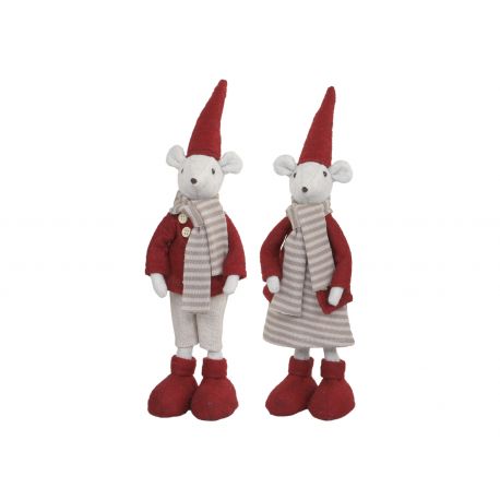 Julius & Juliane Christmas Mice standing set of 2
